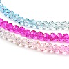 Transparent Painted Glass Beads Strands X1-DGLA-A034-T3mm-A14-4