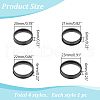 4Pcs 4 Styles Stainless Steel Grooved Finger Ring Settings STAS-LP0001-43EB-03-2