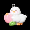 Cute Opaque Resin Pendants RESI-L038-07P-02-2