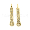 Brass Micro Pave Clear Cubic Zirconia Pendants KK-R159-03B-G-1