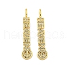 Brass Micro Pave Clear Cubic Zirconia Pendants KK-R159-03B-G-1