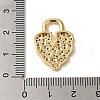 Brass Micro Pave Cubic Zirconia Glass
 Pendants KK-R162-029E-G-3