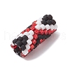 Handmade Glass Seed Beaded European Beads PALLOY-MZ00694-02-4