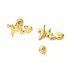 Ion Plating(IP) 304 Stainless Steel Ear Studs EJEW-Q801-04G-2