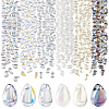   240Pcs 6 Colors Transparent Spray Painted Glass Charms GLAA-PH0002-97-1