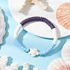 2Pcs Flat Round Handmade Polymer Clay Heishi Beaded Stretch Bracelets BJEW-JB11802-4