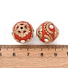 Handmade Resin Indonesia Round Beads IPDL-P005-10KCG-01-3