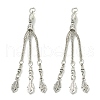 Tibetan Style Alloy Feather Tassel Big Pendants FIND-YW0003-92F-1