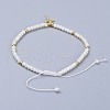 Electroplate Glass Braided Beads Bracelets BJEW-JB04311-06-3