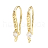 Brass Micro Pave Cubic Zirconia Earring Hooks KK-A257-14G-1