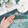 6 Pair 6 Style Natural Mixed Gemstone Nuggets Dangle Hoop Earrings EJEW-AB00050-4