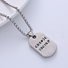 Punk Style Stainless Steel Rectangle Pendant Necklaces MC4347-3