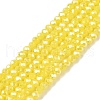 Electroplate Glass Beads Strands EGLA-A044-P1mm-B04-1