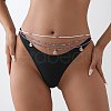 Bohemian Alloy Sea Animal Charm Glass Seed Beaded 3 Layered Waist Belly Stretch Chains for Women FS-WG5D6A5-04-1