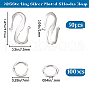 Beebeecraft 50Pcs Brass S Hook Clasps KK-BBC0008-85S-2