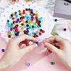 SUNNYCLUE 960Pcs 24 Colors Opaque Plastic Beads KY-SC0001-82-3