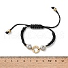 Flat Round with Angel 304 Stainless Steel Link Bracelets BJEW-A036-04A-G-5