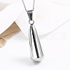 Stainless Steel Teardop Pendant Necklaces TG1210-1-2