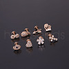 Brass Micro Pave Clear Cubic Zirconia Cartilage Earrings WGF4DCF-22-2