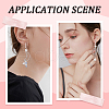 SUNNYCLUE 80Pcs 2 Size Rectangle 304 Stainless Steel Stud Earring Findings STAS-SC0008-55-5