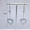 Exaggerated Clear Cubic Zirconia Tassel Dangle Earrings RO8227-4-2