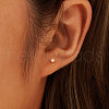 Mother's Day Jewellery Round Natural Pearl Stud Earrings EJEW-G411-03A-P-2