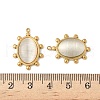 304 Stainless Steel Cat Eye Pendants STAS-V015-40G-3