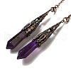 Natural Amethyst Dowsing Pendulum Big Pendants G-H285-06R-04-1