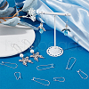 Beebeecraft 80Pcs 4 Styles 304 Stainless Steel Hoop Earring Findings STAS-BBC0005-93-4