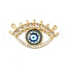 Rack Plating Brass Pave Clear Cubic Zirconia & Glass Pendants KK-G504-23G-2