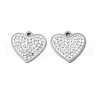 201 Stainless Steel Rhinestone Pendants STAS-V005-05P-02-1