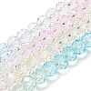 Transparent Painted Glass Beads Strands X1-DGLA-A034-T8mm-A21-2