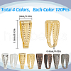 SOFPLATE 480Pcs 4 Colors Brass Snap on Bails KK-SP0002-23-2