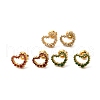 Rhinestone Hollow Heart Stud Earrings EJEW-Q704-02G-1
