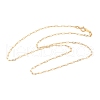 Brass Long Oval Link Chain Necklaces for Women Men NJEW-Z068-05G-4