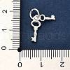 S925 Sterling Silver Double Keys Charms STER-K183-02B-S-4