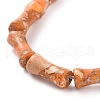 Natural Imperial Jasper(Dyed) Bamboo Stick Shape Beaded Stretch Bracelets BJEW-JB09098-5