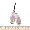 Natural Amethyst Lace Agate Pendants G-A244-09A-3