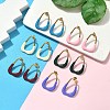 304 Stainless Steel Enamel Stud Earrings EJEW-S276-01G-1