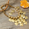 Alloy Rhombus Tassel Pendant Necklace & Dangle Earrings Sets FS-WG53DC8-01-2