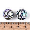 UV Plating Opaque Acrylic Beads OACR-T028-70-3