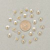 100 Pairs Brass Bullet Clutch Earring Backs KK-YW0001-32-4