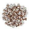 Brass Rhinestone Spacer Beads X-RB-A014-Z8mm-17S-4