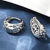 Hollow Triangle Brass Micro Pave Clear Cubic Zirconia Hoop Earring EJEW-M082-12P-4