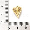 Brass Micro Pave Clear Cubic Zirconia Pendants KK-L225-035G-3