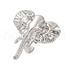 Brass Adjustable Open Cuff Rings for Women RJEW-R032-02P-4