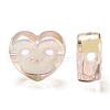 UV Plating Rainbow Iridescent Acrylic Enamel Beads OACR-G012-10A-2