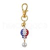 Hot Air Balloon Glass Seed Beaded Pendant Decorations HJEW-MZ00208-2