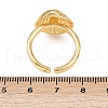 Ocean Theme Brass Cuff Rings RJEW-C135-01G-07-5