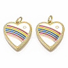 Brass Enamel Pendants KK-T061-001-NF-1